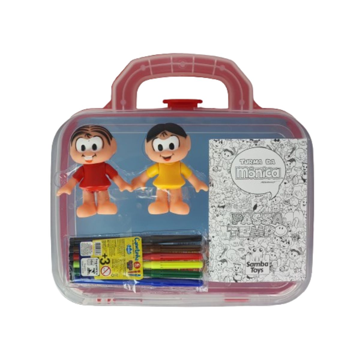 Kit Maleta Turma Da Mônica Passatempo / Colorir - Samba Toys Kit Maleta Turma Da Mônica Passatempo / Colorir - Samba Toys